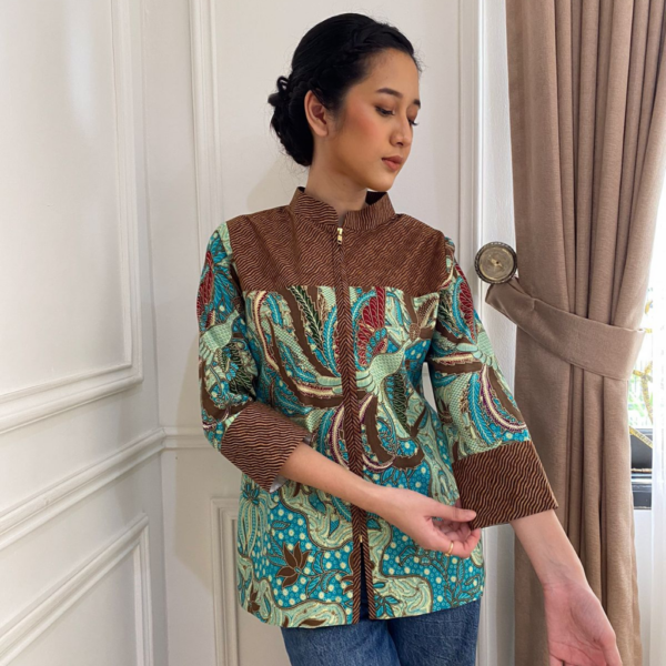 Blouse Outer Kombinasi Katun