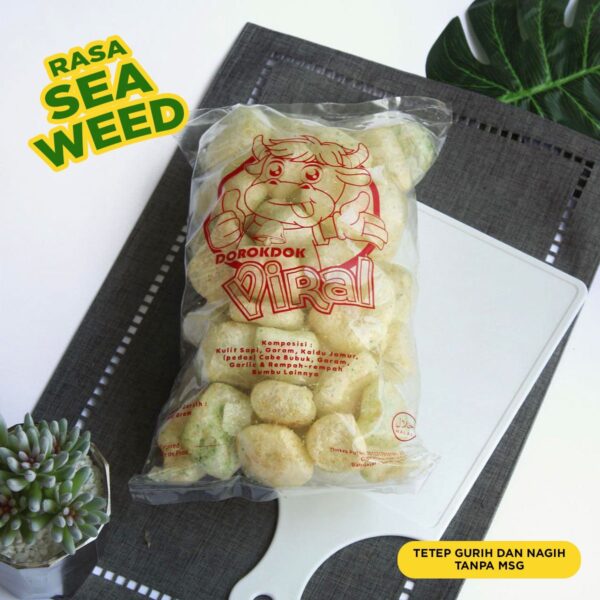 Dorokdokviral Kerupuk Kulit Rasa Seaweed/Rumput Laut Uk. S - Image 2