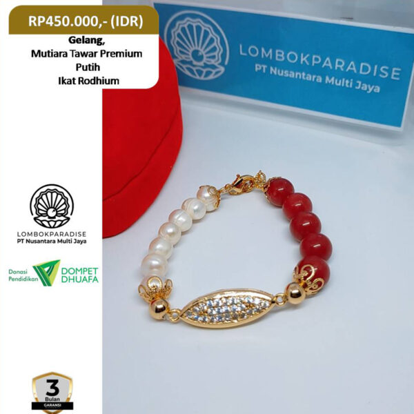 Gelang Mutiara Lombok Putih - Image 2