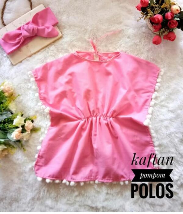 Kaftan Anak Pompom Polos - Image 6