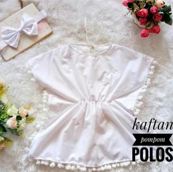 Kaftan Anak Pompom Polos - Image 7