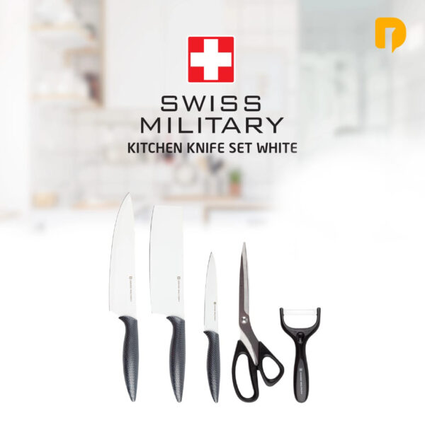 1 Set Pisau Swiss Military Knife set of 5 - Image 4