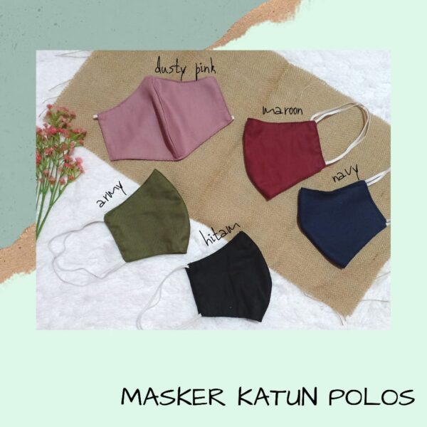 Masker Katun Polos - Image 2