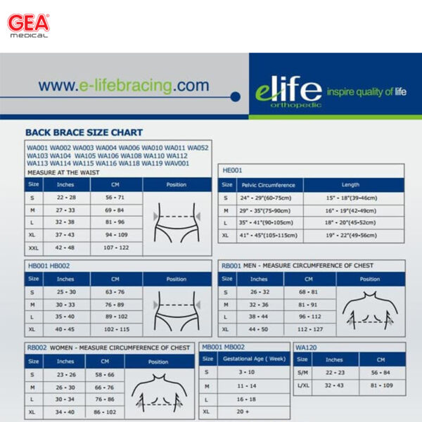 E-Life Cross Lumbar Stabilizer, E-WAV001 (New) - Image 3