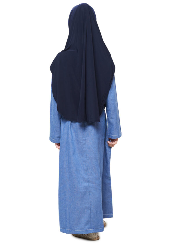 Gamis Anak Denim Warna Biru - Image 5