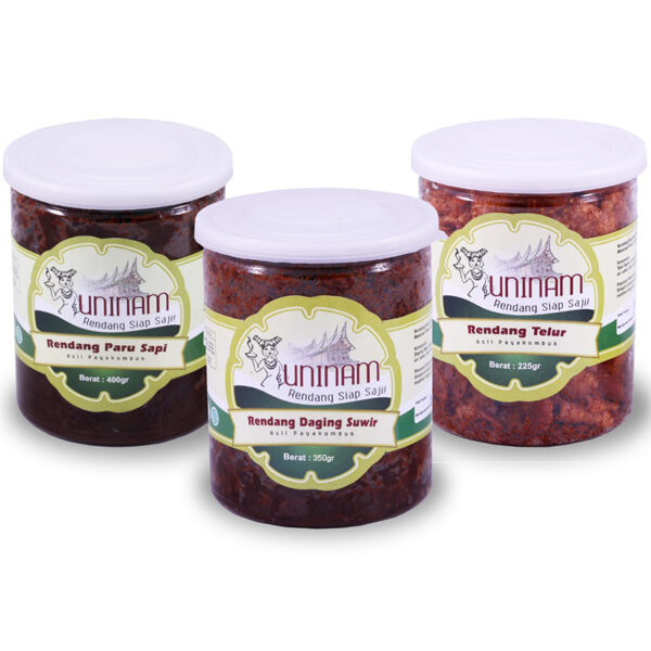 Paket Rendang Paru Sapi, Daging Suwir dan Telur