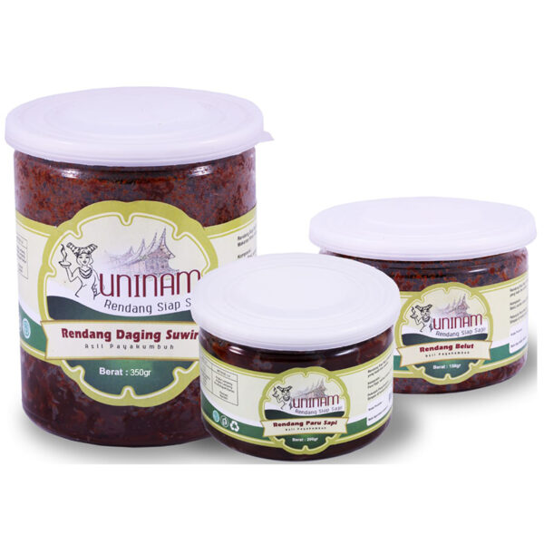 Paket Rendang Daging Suwir, Paru Sapi dan Belut